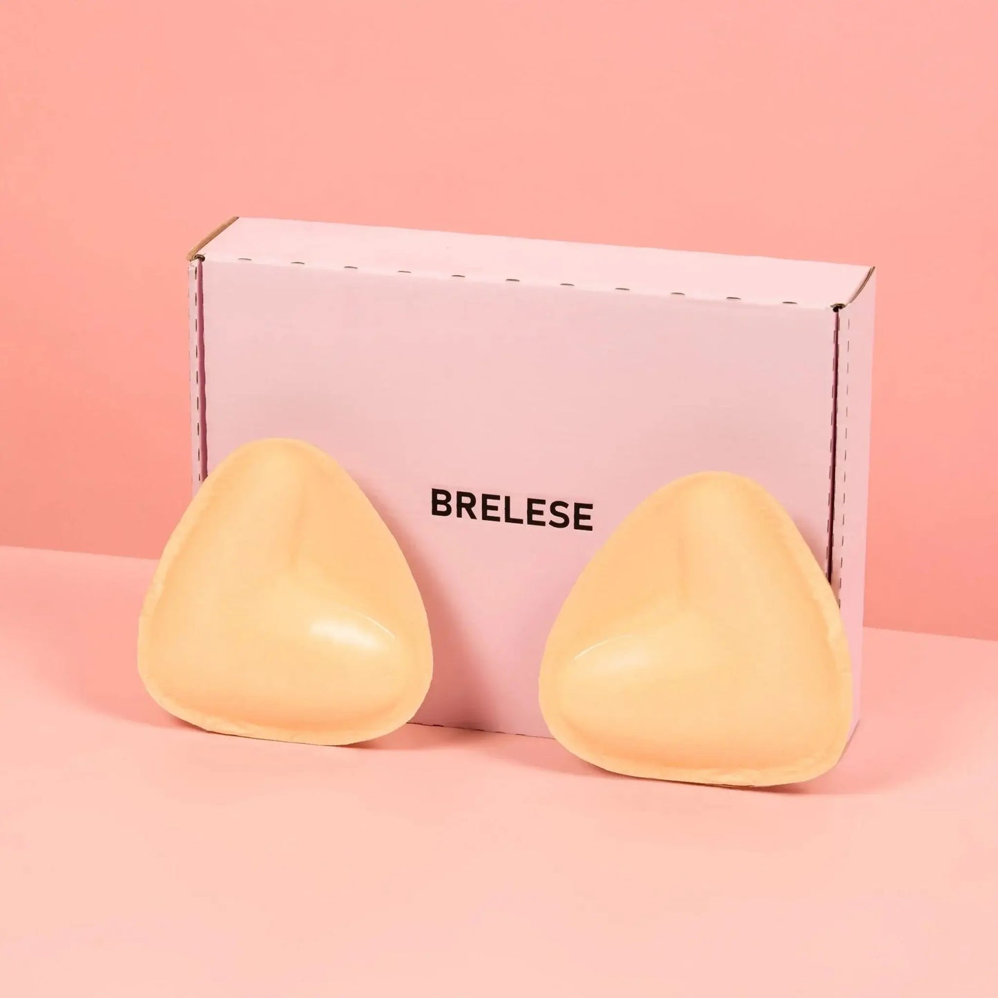 Double Sticky Push-up bra in beige colour inserts turned from the front side to showcase the padding